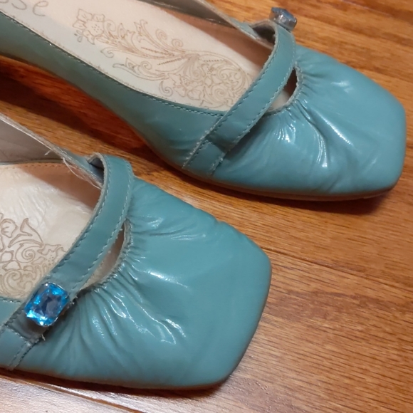 Matisse Turquoise Patent Leather Flats - Picture 3 of 4